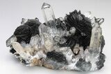Quartz Crystals On Sparkling Bladed Hematite - Lechang Mine #226004-1
